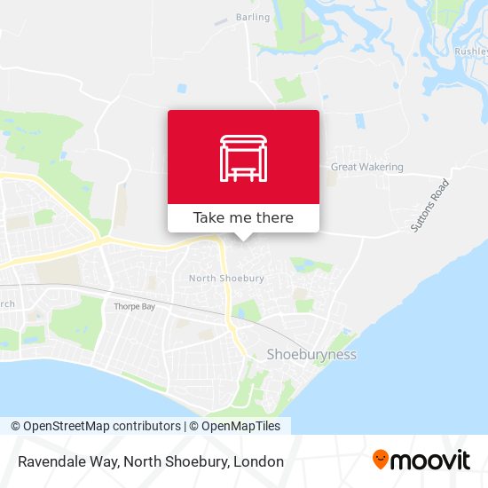 Ravendale Way, North Shoebury map