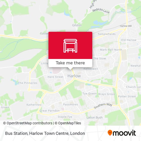 Bus Station, Harlow Town Centre map