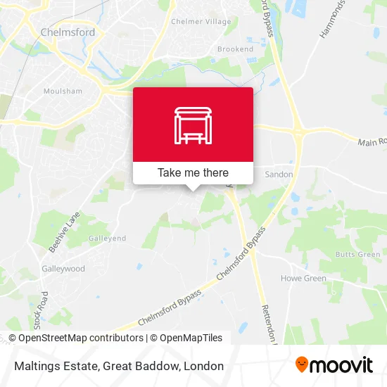 Maltings Estate, Great Baddow map