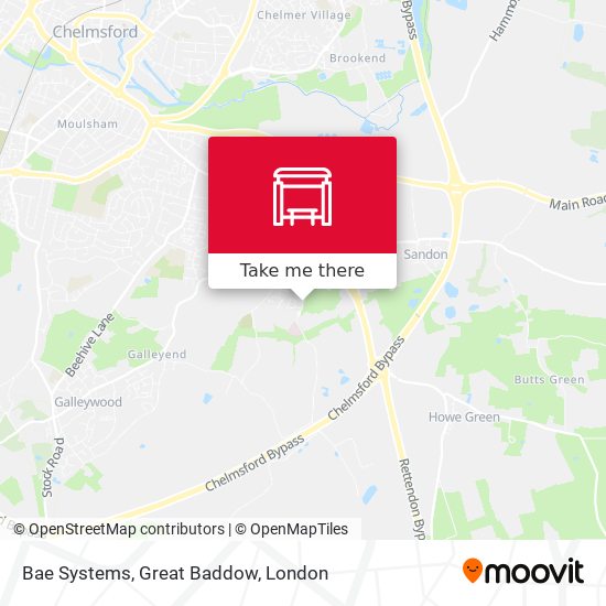 Bae Systems, Great Baddow map