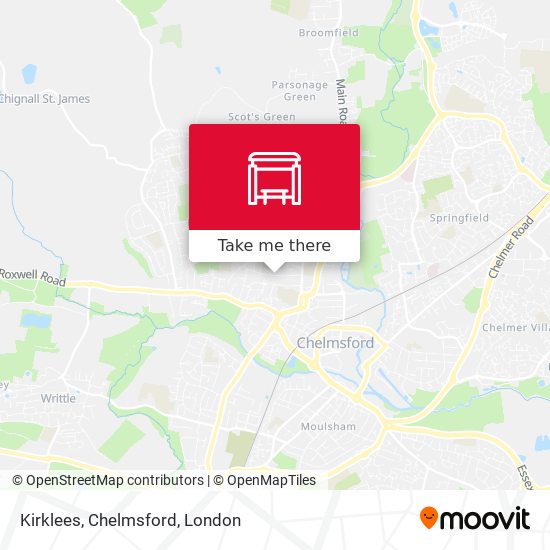 Kirklees, Chelmsford map