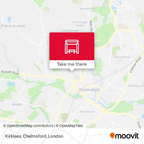 Kirklees, Chelmsford map