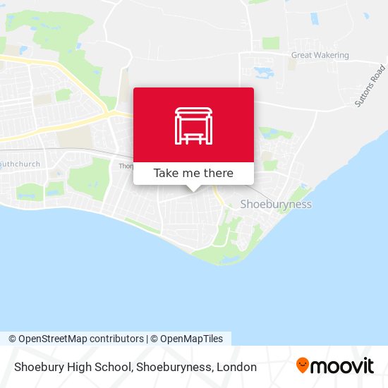 Shoebury High School, Shoeburyness map
