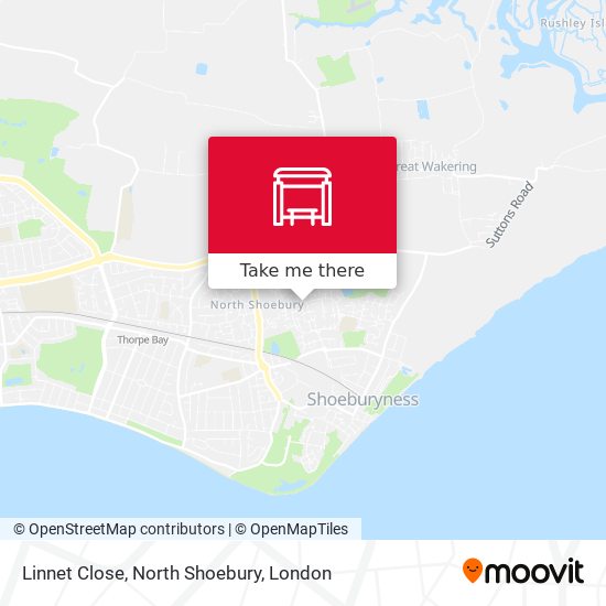 Linnet Close, North Shoebury map