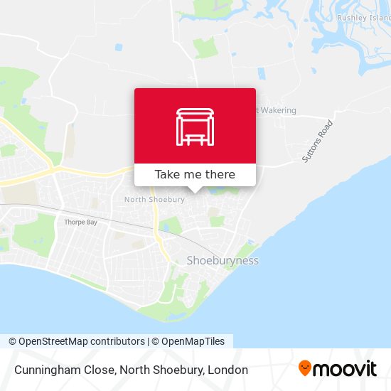 Cunningham Close, North Shoebury map