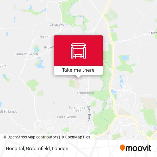 Hospital, Broomfield map