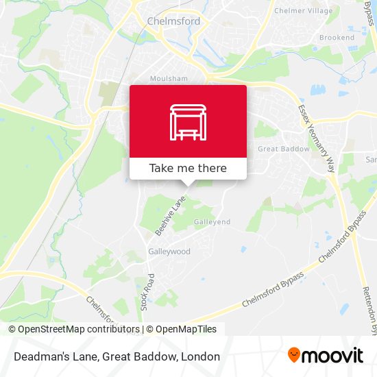 Deadman's Lane, Great Baddow map