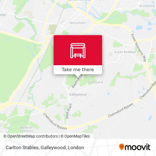 Carlton Stables, Galleywood map