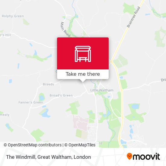 The Windmill, Great Waltham map