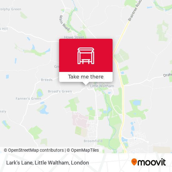 Lark's Lane, Little Waltham map