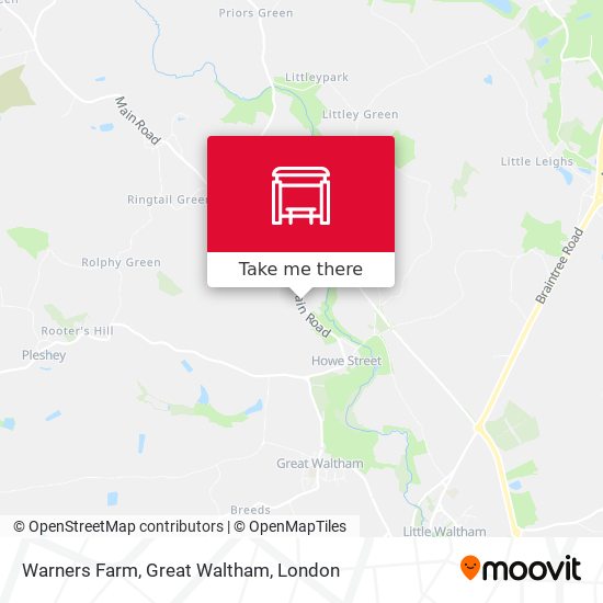 Warners Farm, Great Waltham map