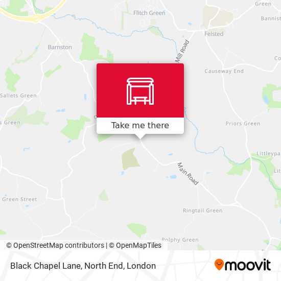 Black Chapel Lane, North End map