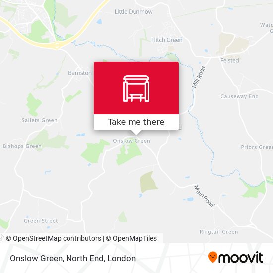 Onslow Green, North End map