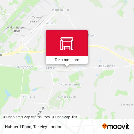 Hubberd Road, Takeley map