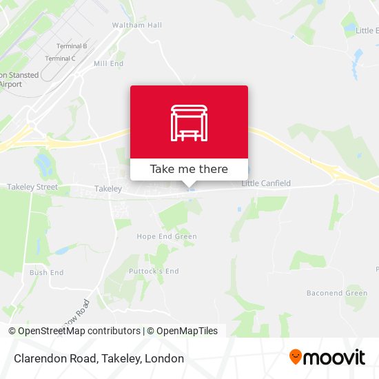 Clarendon Road, Takeley map