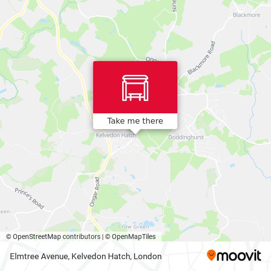 Elmtree Avenue, Kelvedon Hatch map