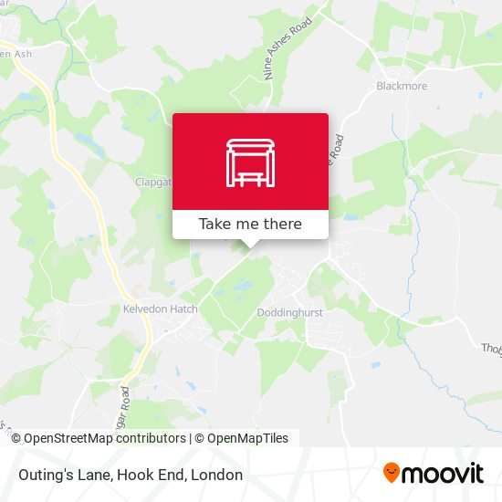 Outing's Lane, Hook End map