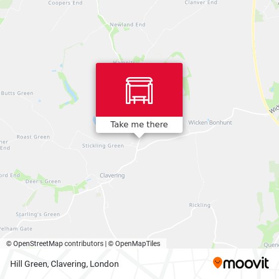 Hill Green, Clavering map