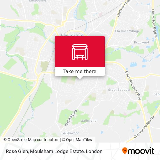 Rose Glen, Moulsham Lodge Estate map