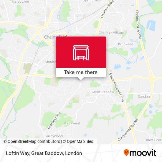 Loftin Way, Great Baddow map
