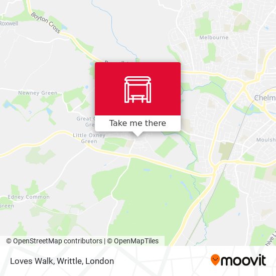 Loves Walk, Writtle map