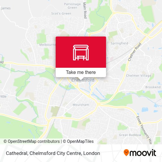 Cathedral, Chelmsford City Centre map