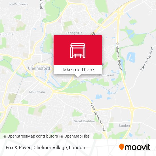 Fox & Raven, Chelmer Village map
