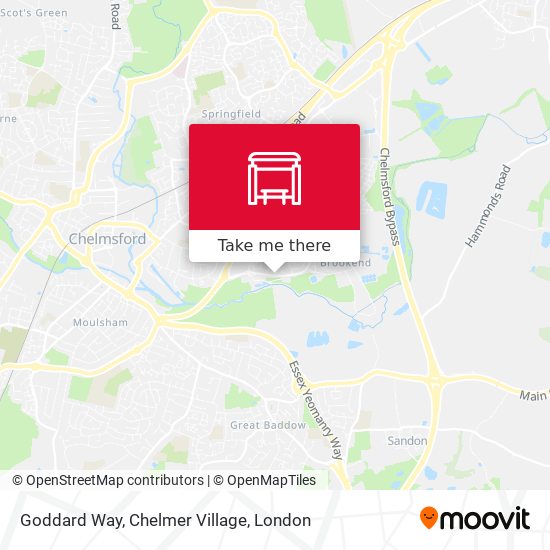 Goddard Way, Chelmer Village map