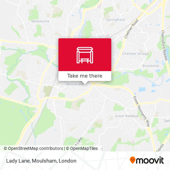 Lady Lane, Moulsham map