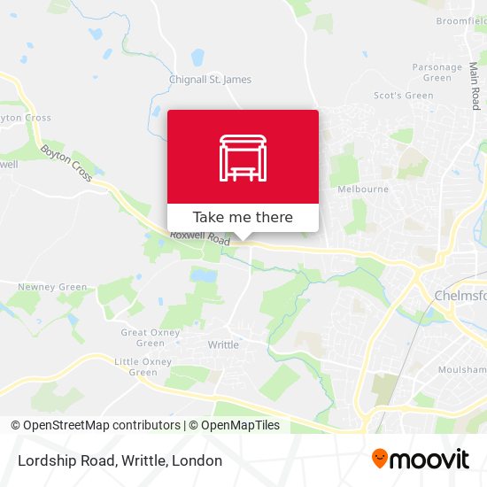Lordship Road, Writtle map