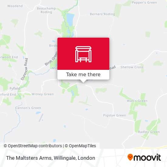 The Maltsters Arms, Willingale map