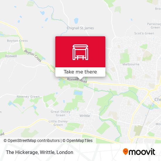 The Hickerage, Writtle map