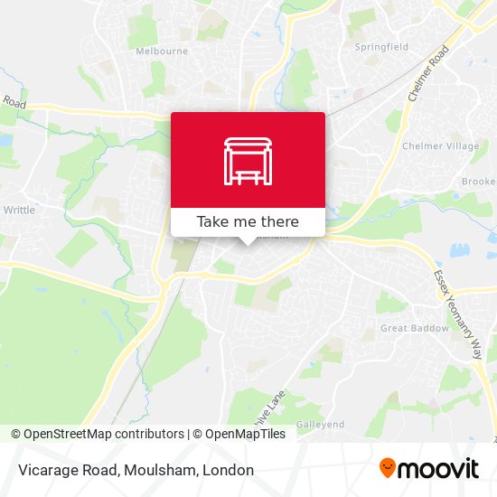 Vicarage Road, Moulsham map