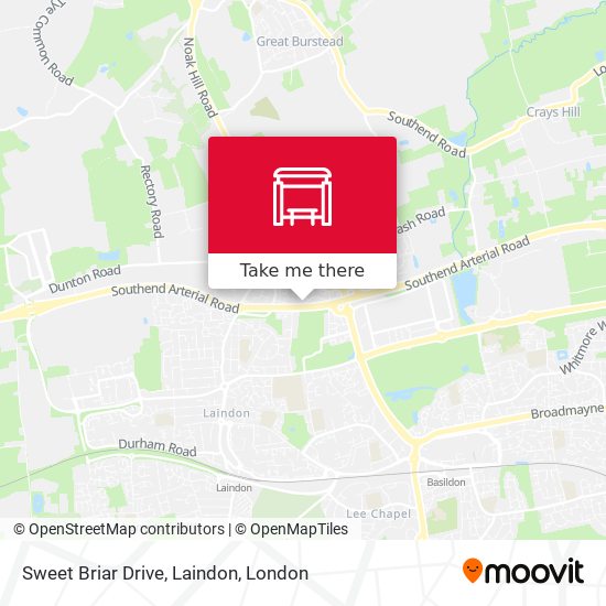 Sweet Briar Drive, Laindon map