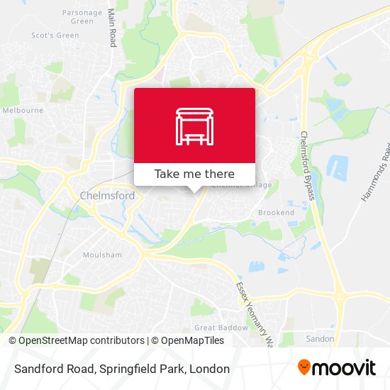 Sandford Road, Springfield Park map