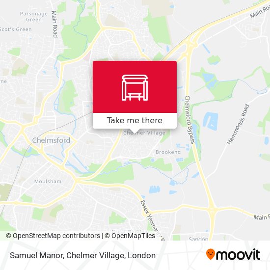 Samuel Manor, Chelmer Village map