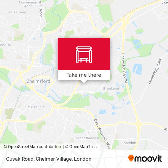 Cusak Road, Chelmer Village map