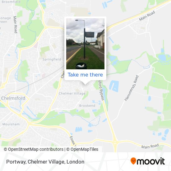 Portway, Chelmer Village map