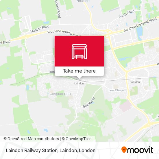 Laindon Railway Station, Laindon map