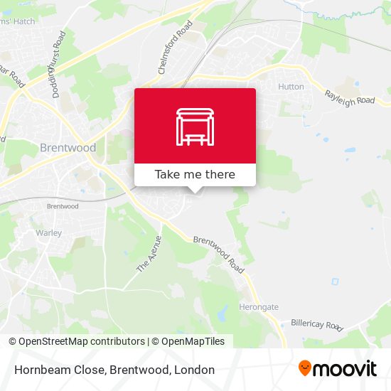 Hornbeam Close, Brentwood map