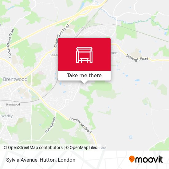 Sylvia Avenue, Hutton map
