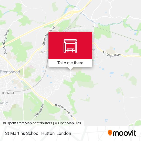 St Martins School, Hutton map