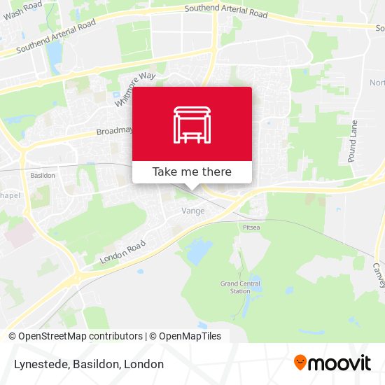 Lynestede, Basildon map