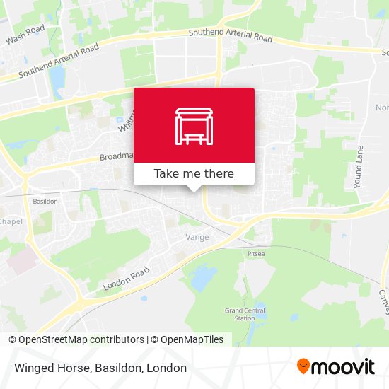 Winged Horse, Basildon map