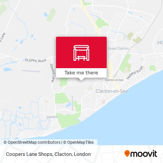 Coopers Lane Shops, Clacton map