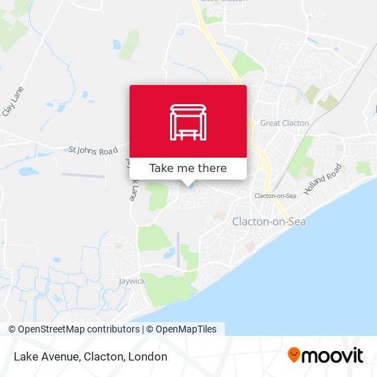 Lake Avenue, Clacton map