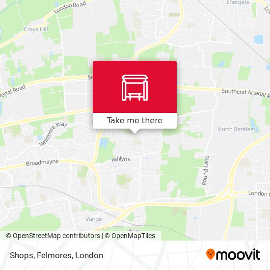 Shops, Felmores map