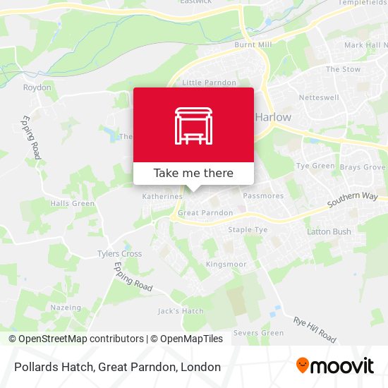 Pollards Hatch, Great Parndon map
