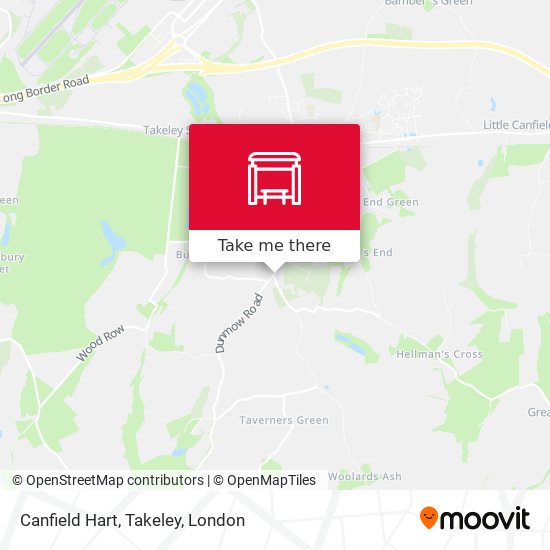 Canfield Hart, Takeley map