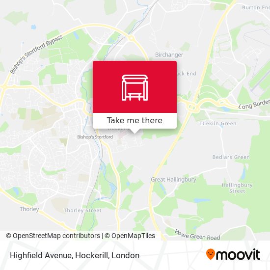 Highfield Avenue, Hockerill map